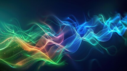 Obraz premium Abstract Glowing Waves Background Illustration with Vibrant Colors