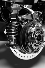 Fototapeta premium Motorcycle Front Suspension Close Up
