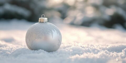 Christmas Ornament in Snow