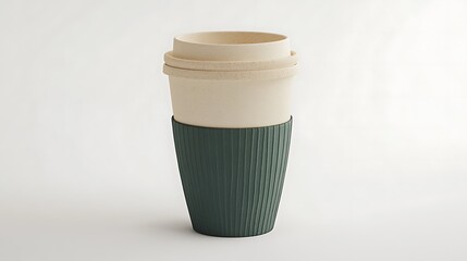 Eco-friendly paper cup against a simple white background highlighting its sustainable design