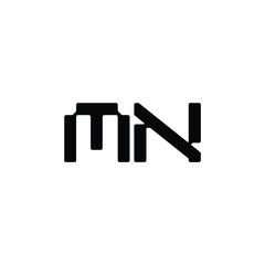 MN monogram logo design letter text name symbol monochrome logotype alphabet character simple logo