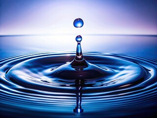 Silhouette Water Droplets Rippling Surface White Background Photography - Stunning High-Resolution Images