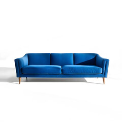 blue sofa isolated on white background