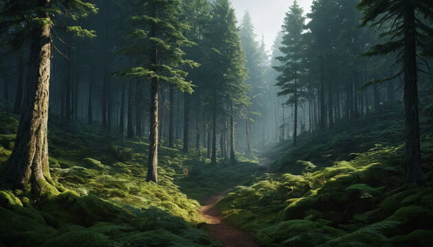 deep evergreen forest