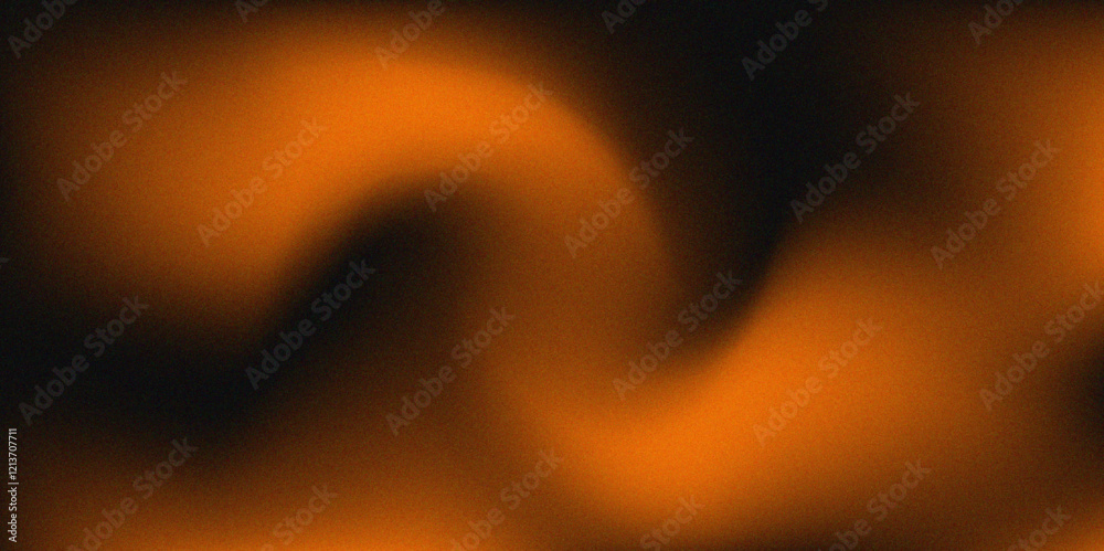 Leinwandbilder Abstract Orange and black gradient background featuring a subtle grainy texture. Ombre gradient Noise grain rough grungy & Matte shimmer. Pastel Orange gradient foil shimmer background