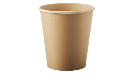 Elegant and eco-friendly paper cup against a white background ideal for promoting eco-conscious products