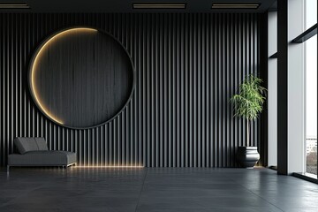 Premium Quality Visual of 3D Wall Logo Mockup in the Office Indoor Room