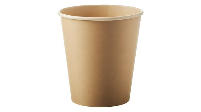 Elegant and eco-friendly paper cup against a white background ideal for promoting eco-conscious products