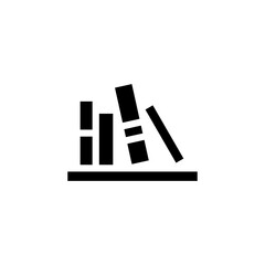 bookshelf icon vector template design