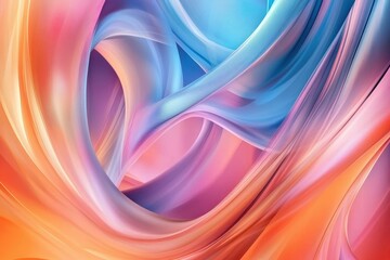 Naklejka premium Colorful swirls of abstract art showcasing vibrant hues and smooth lines in a dynamic composition