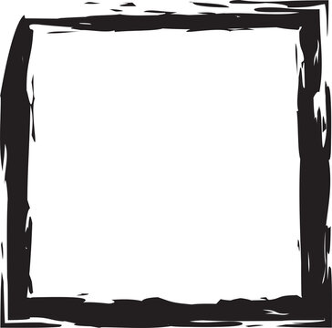 Frame square ink grunge. Design elements