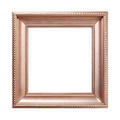 Fototapeta premium Rose gold frame isolated on transparent background 