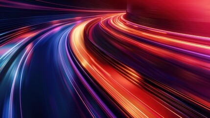 Abstract Futuristic Illustration of Racing Game Background Design