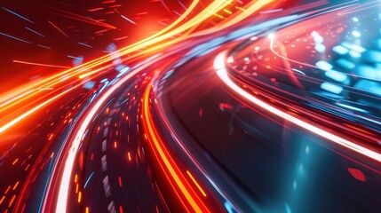 Colorful Abstract Background for Racing Game Illustration Design