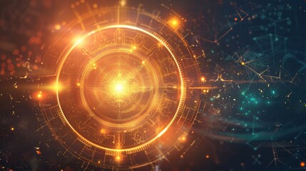 Radiant Abstract Background Illustration of Magical Energy Swirl