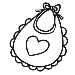Baby bib outline