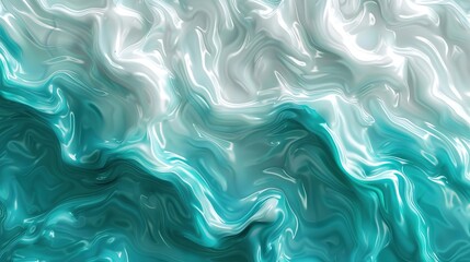 Fototapeta premium top_view_of_swirling_misty_white_and_teal_water