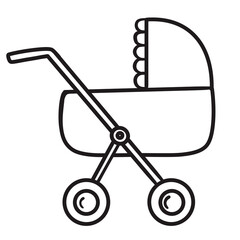 Baby stroller outline