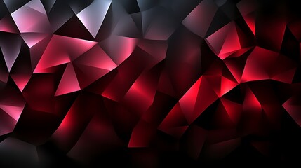 Abstract Red And Black Geometric Triangular Design