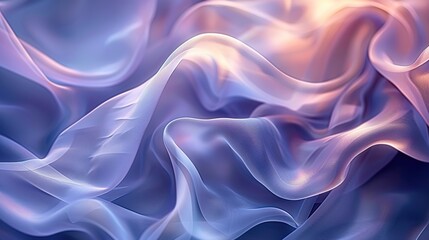 Fototapeta premium _A_close-up_of_soft_flowing_ribbons_in_shades_