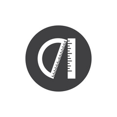 Ruler icon flat design