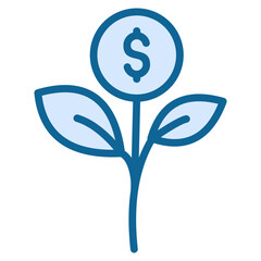 Money Tree With Dropped Leaves Icon