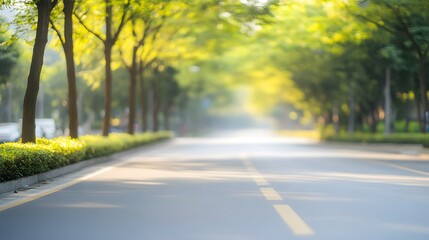 Tranquil Forest Glow with Soft Sunlight and Warm Tones, Perfect for Text Placement