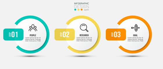 Timeline chart business infographic template.
