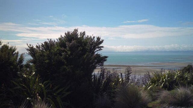 Motionlapse of the Tasman Bay, in New Zealands South Island on a sunny day