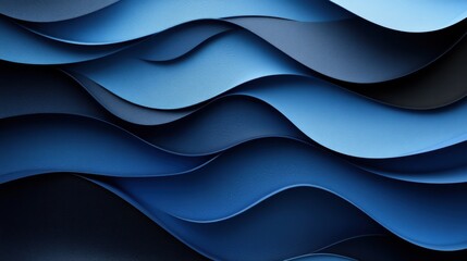 Minimalist blue background with minimalist curves and lines. Banner template featuring white space in the center for text. Ideal for abstract minimalist wallpaper and modern web design.