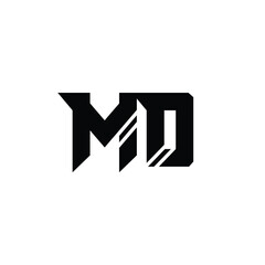 MO monogram logo design letter text name symbol monochrome logotype alphabet character simple logo
