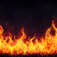 Dynamic flames erupting abstract fire imagery dark background visual art close-up energy and destruction concept
