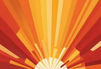 Fototapeta premium Abstract Orange And Yellow Sunburst Design