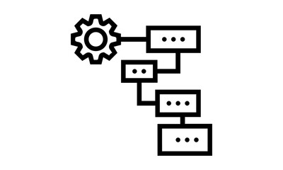 Prototype icon in flat style with white background.