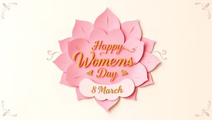A Breathtaking Intricately Designed Illustration Celebrating Happy Woman's Day 8 March 2025