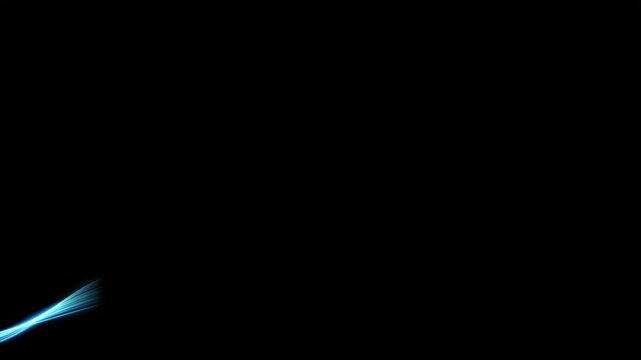 Blue Glowing Lightning Graphic Element Loop Overlay
