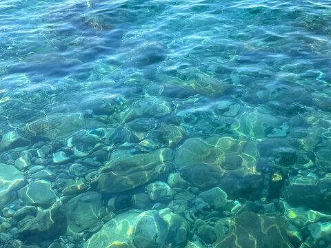 Crystal clear water of Mediterranean sea.