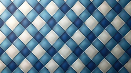 Fototapeta premium Blue_and_white_checkered_pattern_a_seamless_vector_