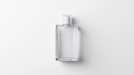 Empty perfume bottle, studio shot, white background, mockup