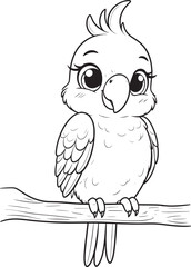 Vector hand-drawn owl outline illustration