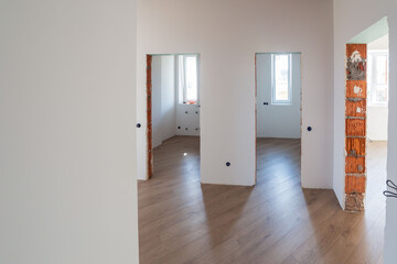 Russia. Samara, August 22, 2024: a room in a new house Under construction