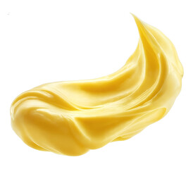 Swirl of  butter isolated white background
