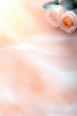 Fototapeta premium Elegant marble texture complemented by soft rose accents for a sophisticated aesthetic