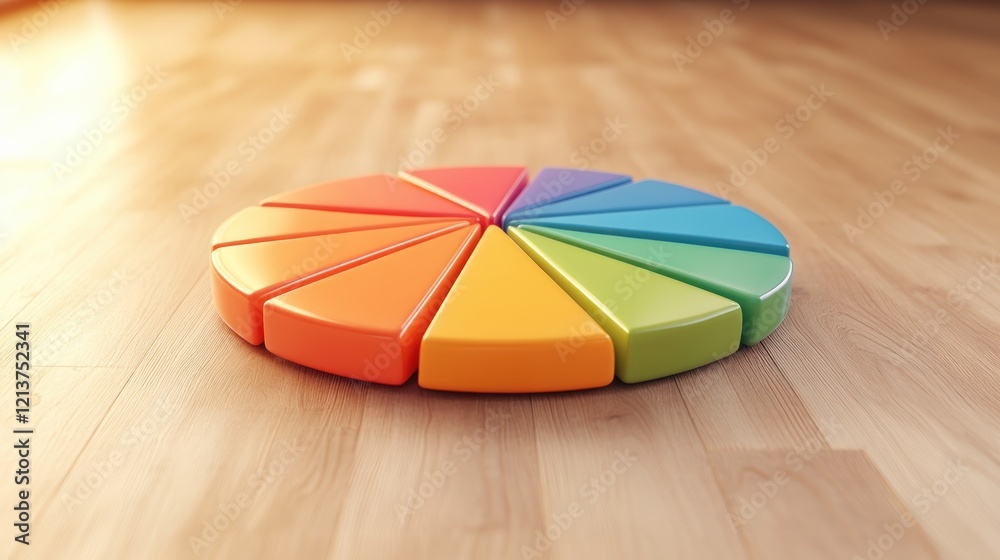 Poster Colorful Pie Chart A Visual Representation of Data
