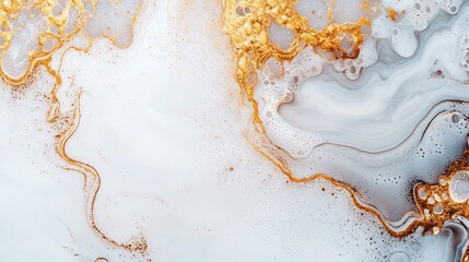 Elegant abstract marble texture with gold accents