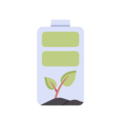 eco battery flat icon
