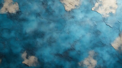 Abstract Blue Texture With Cracked Paint Surface