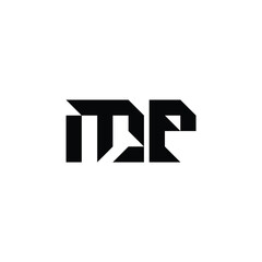 MP monogram logo design letter text name symbol monochrome logotype alphabet character simple logo