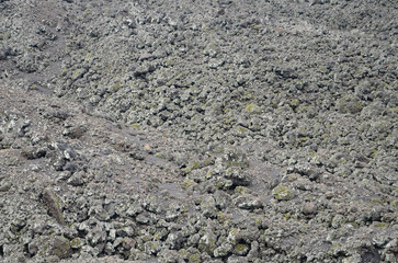 various volcanic stones on the volcano Etna, a distinctive and phenomenal landscape on Mount Etna in Sicily