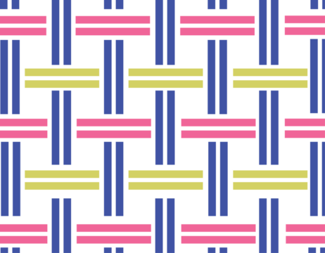 Vivid Harmony: A Dance of Blue, Pink, and Yellow Lines